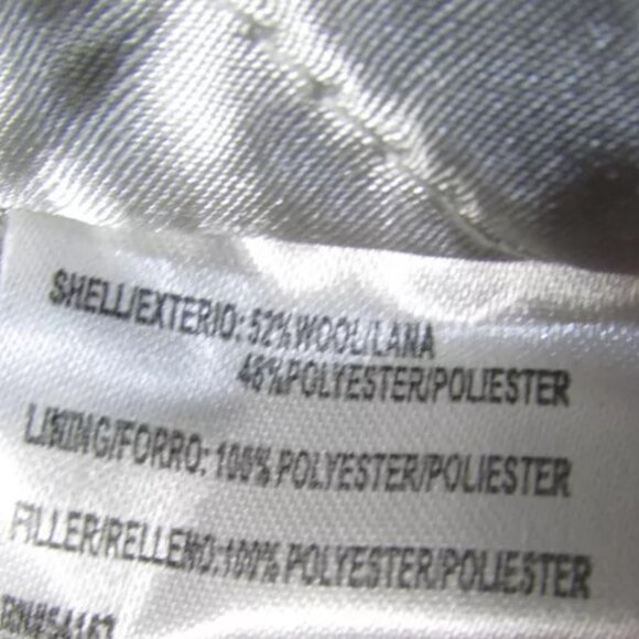 NEW Black Sz 16 Wool Blend Removeable Hood Coat Pockets CALVIN KLEIN - Picture 8 of 8